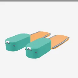 Swim Fins low-poly 3D model (5,984 tris)