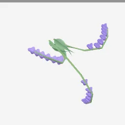 Bluebell low-poly 3D model (7,140 tris)