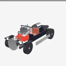 Hot Rod low-poly 3D model (58,464 tris)
