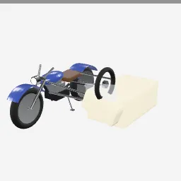 Sidecar Rig low-poly 3D model (18,172 tris)