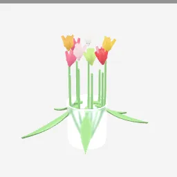 Tulip Bouquet low-poly 3D model (28,024 tris)