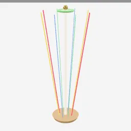 Maypole low-poly 3D model (2,668 tris)