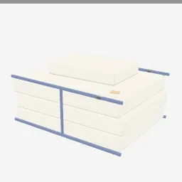 Futon Folded low-poly 3D model (3,916 tris)