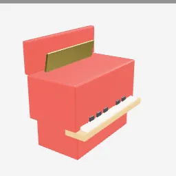 Toy Piano Mini low-poly 3D model (2,104 tris)