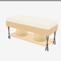 Storage Bench low-poly 3D model (5,684 tris)