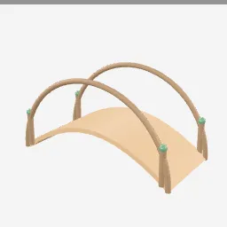 Pond Bridge Mini low-poly 3D model (3,540 tris)