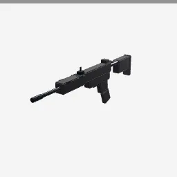 Assault Rifle low-poly 3D model (1,432 tris)