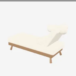 Chaise Longue low-poly 3D model (3,972 tris)