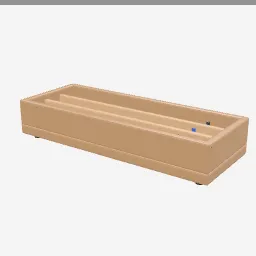 Pen Tray Wood low-poly 3D model (2,512 tris)