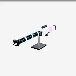 Railgun low-poly 3D model (6,132 tris)