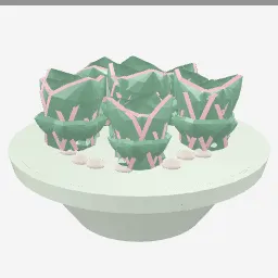 Succulent Bowl low-poly 3D model (43,932 tris)