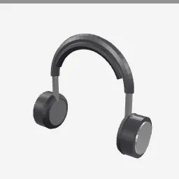Headphones low-poly 3D model (3,352 tris)