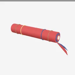 Persian Rug Rolled low-poly 3D model (5,036 tris)
