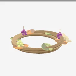 Grapevine Wreath low-poly 3D model (13,240 tris)