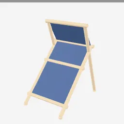 Deck Chair low-poly 3D model (1,324 tris)