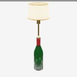 Wine Bottle Lamp low-poly 3D model (7,728 tris)