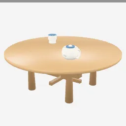 Chabudai Low Table low-poly 3D model (6,228 tris)