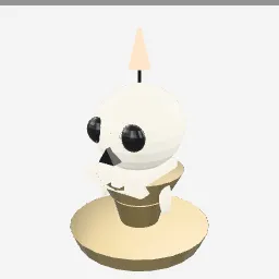 Skull Candle low-poly 3D model (3,740 tris)