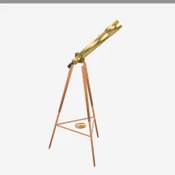 Telescope low-poly 3D model (2,284 tris)