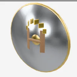 Hero Shield Emblazoned low-poly 3D model (5,408 tris)