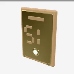 Room Number Plaque low-poly 3D model (1,932 tris)