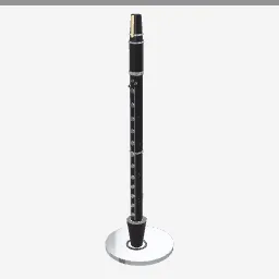 Clarinet low-poly 3D model (13,240 tris)