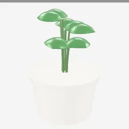 Pilea low-poly 3D model (9,156 tris)