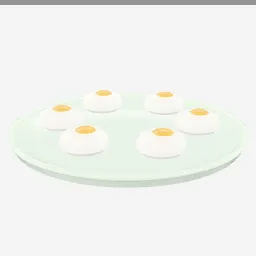 Deviled Egg Platter low-poly 3D model (8,736 tris)