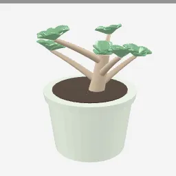 Jade Plant low-poly 3D model (13,528 tris)