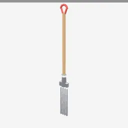 Garden Fork low-poly 3D model (4,832 tris)
