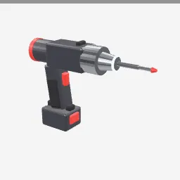 Impact Driver low-poly 3D model (2,536 tris)