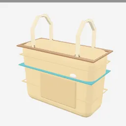 Beach Tote low-poly 3D model (1,808 tris)