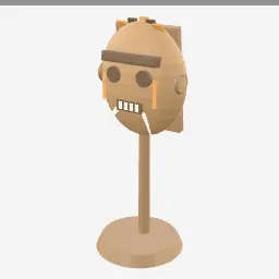 Tribal Mask low-poly 3D model (4,812 tris)