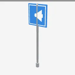 Road Arrow Sign low-poly 3D model (1,280 tris)