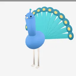 Peacock low-poly 3D model (18,524 tris)