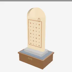 Hieroglyph Stele low-poly 3D model (6,728 tris)