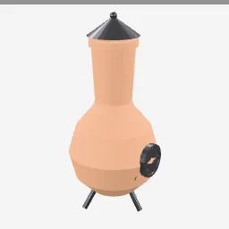 Chiminea low-poly 3D model (1,708 tris)