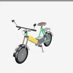 Moped low-poly 3D model (14,408 tris)