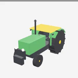 Tractor low-poly 3D model (13,576 tris)