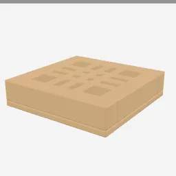 Coffered Ceiling Tile low-poly 3D model (3,792 tris)