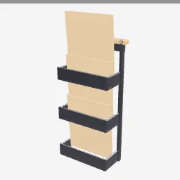 Wall File Pockets low-poly 3D model (2,376 tris)