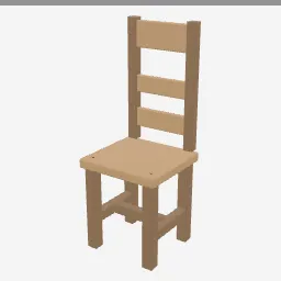 Medieval Chair low-poly 3D model (1,556 tris)