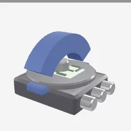 Stopwatch low-poly 3D model (2,276 tris)