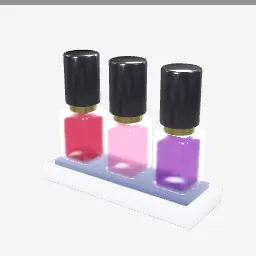 Nail Polish Set low-poly 3D model (3,416 tris)