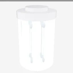 Cotton Swabs Jar low-poly 3D model (7,322 tris)
