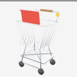 Shopping Cart low-poly 3D model (4,864 tris)