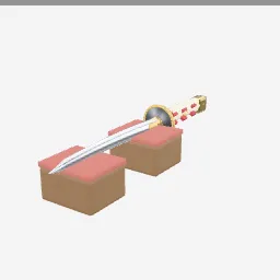 Tanto low-poly 3D model (3,484 tris)
