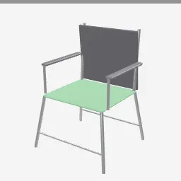 Camp Chair low-poly 3D model (1,256 tris)