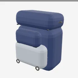 School Backpack low-poly 3D model (3,380 tris)