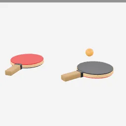 Table Tennis Set low-poly 3D model (2,392 tris)
